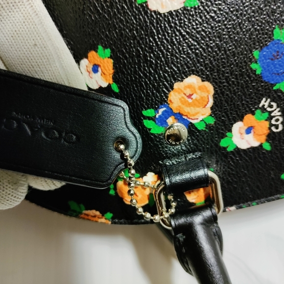 Coach Satchel Crossbody Purse Doomed Sierra Tea Rose Floral Print #F57924 - Picture 14 of 16